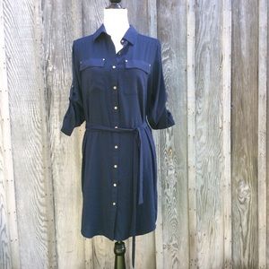 Navy Shirt Dress, Calvin Klein
